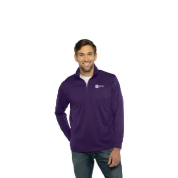 Vantage Apparel Men's Standard Collegiate Micro Mesh Performance Team Color 1/4 Zip Pullover