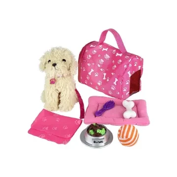 Click N' Play Toy Puppy Set for Kids, Dog Bed - Little Girl Toys, Toys 3+ Year Old Girls, Gifts Girl, 3 Age 4-5